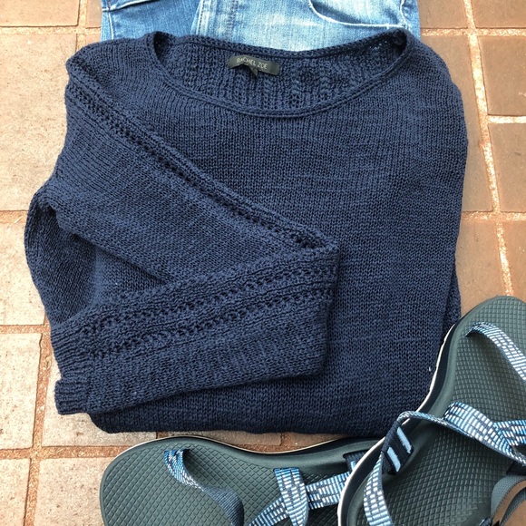 Rachel Zoe Sweaters - Rachel Zoe Karla dark blue eyelet sweater M